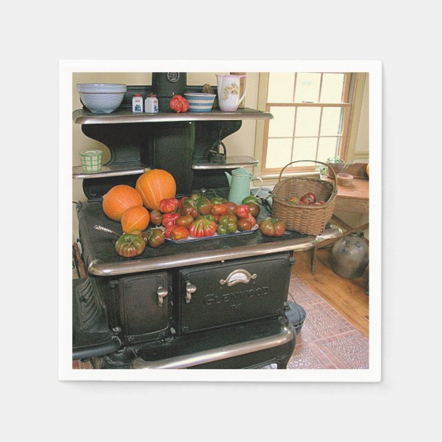 Country Glenwood Harvest Stove Paper Napkin Serviette (Vorderseite)