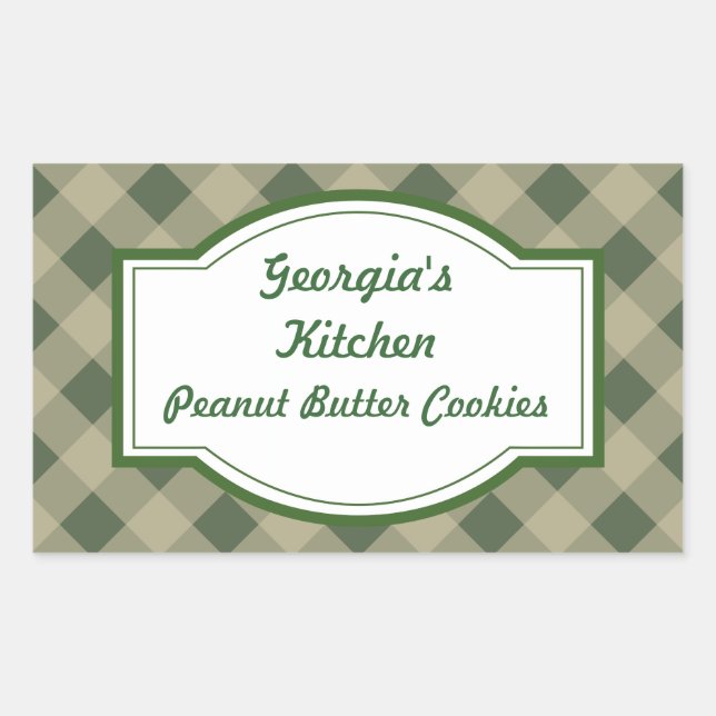 Country Green Kitchen Stickers (Vorderseite)