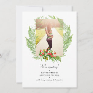 Country Greenery Foto Pregnancy Ankündigung