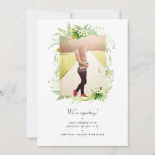 Country Greenery Foto Pregnancy Ankündigung