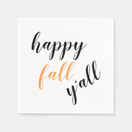 Country Happy Fall Y'all Festive Trendy Sprichwort Serviette
