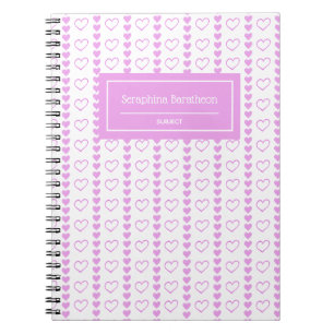 Country Heart Strip Muster Personalisiert Notizblock