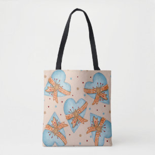 Country Hearts und Polka Dots Schultertasche