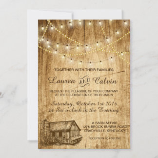 Country Hochzeit Einladung mit Stall und Silo