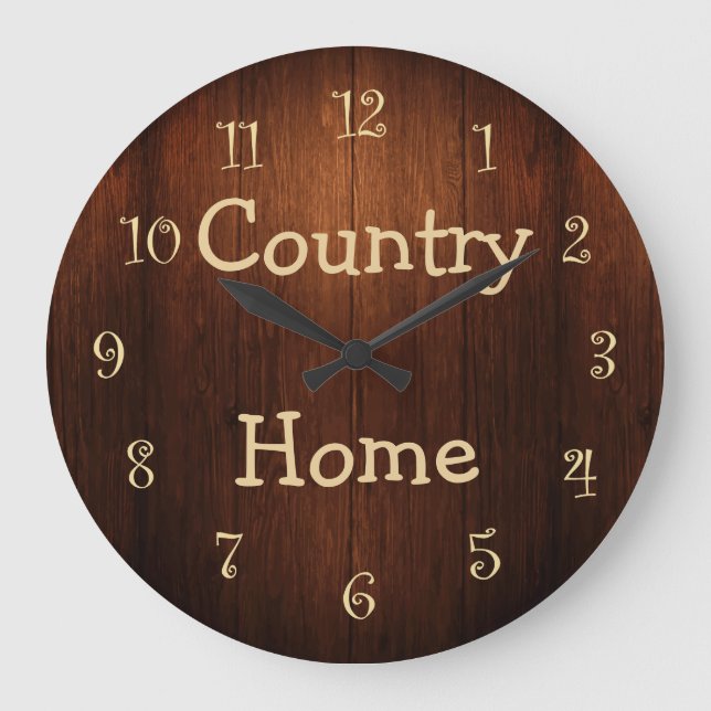 Country Home Kitchen Clock Große Wanduhr (Vorderseite)