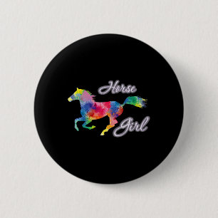 Country Horse Girl Reiten Pferdesport Ristorante d Button