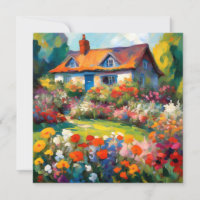 Country House Garden Blume Grußkarte
