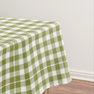 Country House Green Checkered Gingham Rustic Tischdecke
