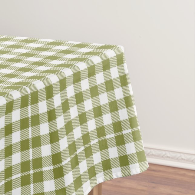 Country House Green Checkered Gingham Rustic Tischdecke (Beispiel)