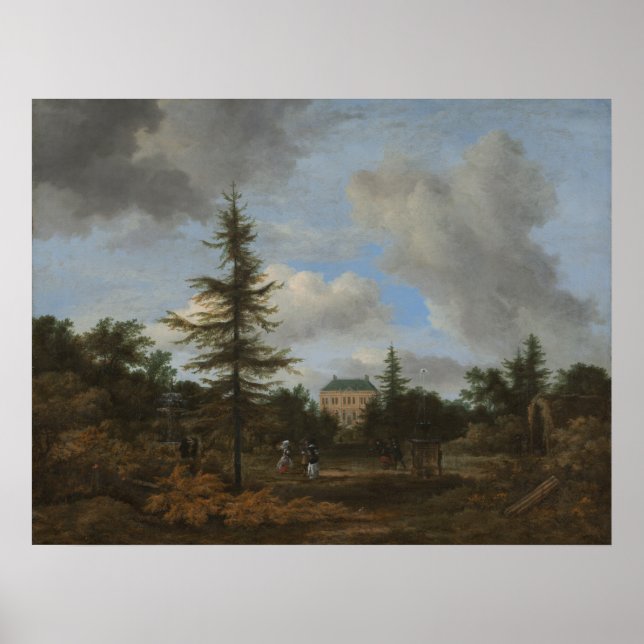 Country House - Jacob van Ruisdael Kunstgewerbe Poster (Vorne)