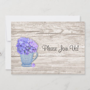 Country Hydrangea Hochzeitseinladung Einladung