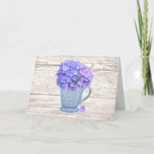 Country Hydrangea Large Schriftart Mother Day Card Karte