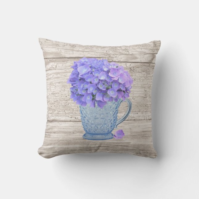 Country Hydrangea Pillow Kissen (Vorderseite)