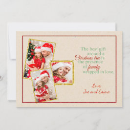 Country Imitate Pappe Foto Weihnachtskarte Feiertagskarte