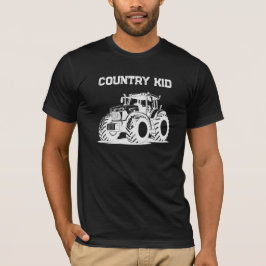 Country Kid Tractor Shirt Rural Farm Life Dark Tee