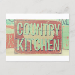 Country Kitchen Grüne Hütte Postkarte