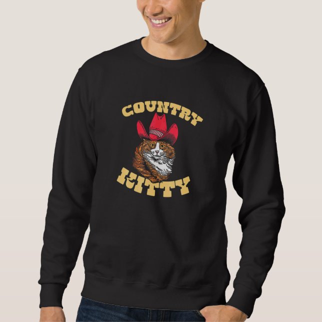Country Kitty  Country Cowgirl Cat Western Vibe Sweatshirt (Vorderseite)