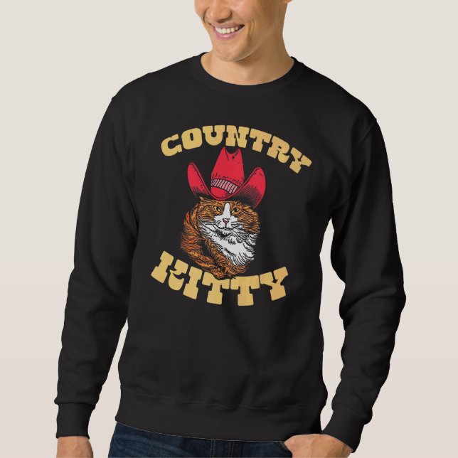 Country Kitty Country Cowgirl Cat Western Vibe Sweatshirt (Vorderseite)
