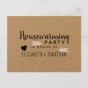 Country Kraft Housewärme Party Einladung