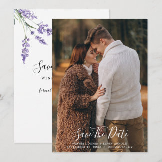 Country Lavendel Save the Date Einladung