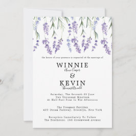 Country Lavender Wedding Einladung