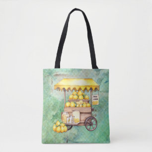 Country Lemon Cart Watercolor