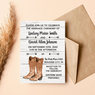 Country Liebe Western Rustikale Hochzeit Einladung