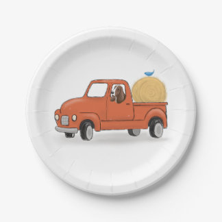 Country Lieferwagen LKW Geburtstag Pappteller