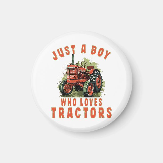 Country Life Boy, der Traktoren Liebe Magnet (Vorne)
