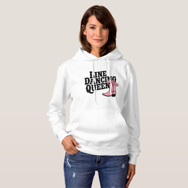Country Line Dancing Queen Cowgirl Boots Western Hoodie (Vorne ganz)