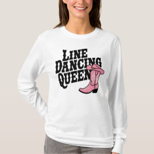 Country Line Dancing Queen Cowgirl Boots Western T-Shirt