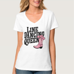 Country Line Dancing Queen Cowgirl Boots Western T-Shirt