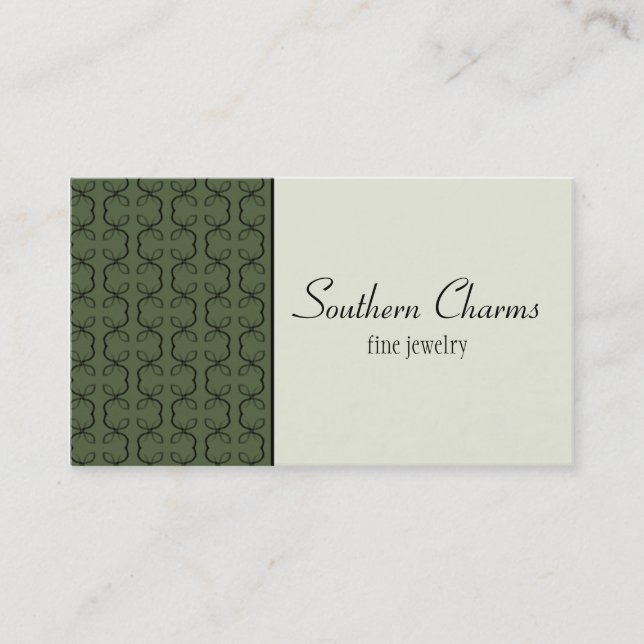 Country Lines Business Card, Closed Green Visitenkarte (Vorderseite)