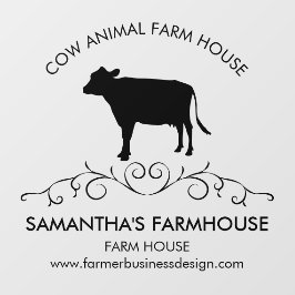 country living Farm Cow Silhouette Fensteraufkleber
