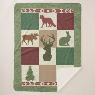 Country Lodge Animal Blanket Sherpadecke