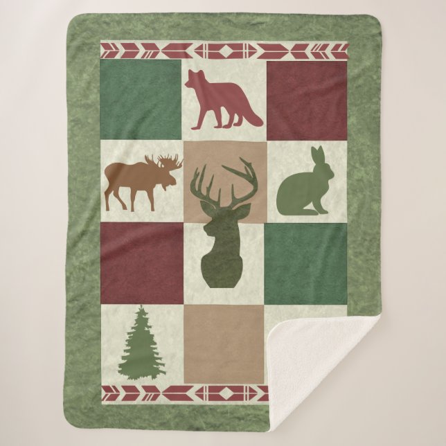 Country Lodge Animal Blanket Sherpadecke (Vorderseite)