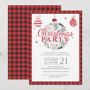 Country Lumberjack Buffalo Weihnachtsfeier Einladung