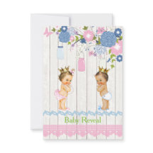 Country Mason Jar Baby Reveitation