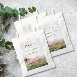 Country Meadow Watercolor Dusty Rose Vielen Dank Geschenktütchen