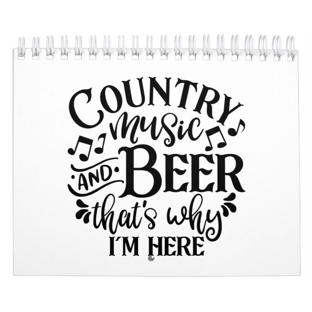 Country Music and Beer Country Music Ideen Kalender (Titelbild)