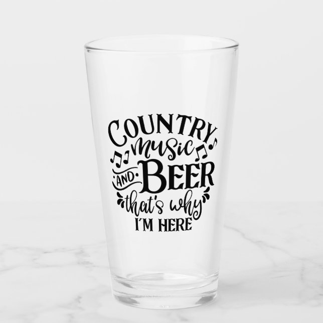 Country Music and Ber Country Music Ideas Glas (Vorderseite)