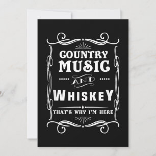 Country Music and Whiskey Darum bin ich hier Dankeskarte