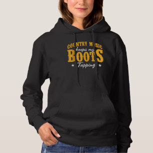 Country Music Behalte meine Stiefel Stechend Line Hoodie