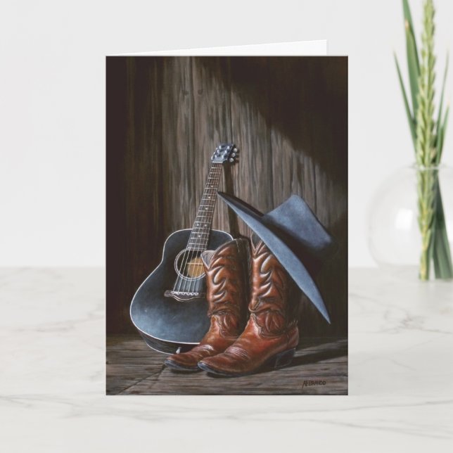 Country Music "Boots"-Karte Karte (Vorderseite)