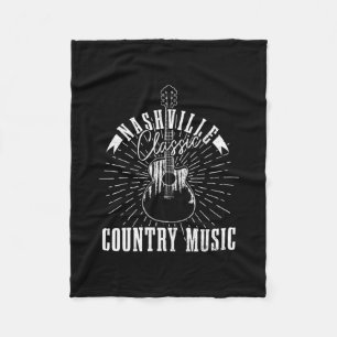 Country Music City Nashville Guitar Tennessee Fleecedecke