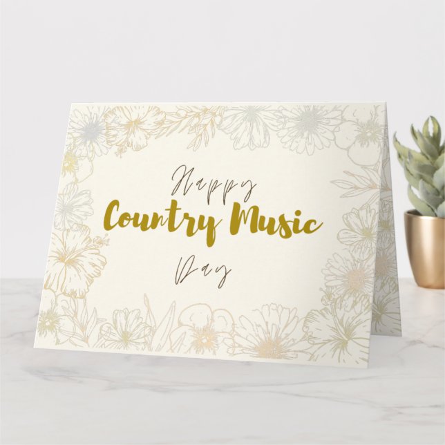 Country Music Day Card Karte (Kleine Pflanze)
