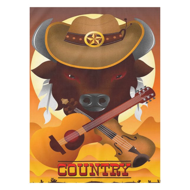 Country Music Gitarre Tischdecke (Vorderseite)