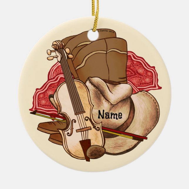 Country Music  Keramik Ornament (Vorne)