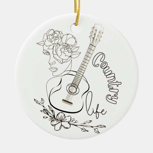 Country Music Keramik Ornament (Vorne)