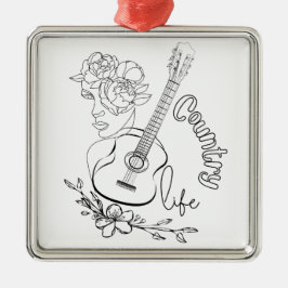 Country Music Ornament Aus Metall